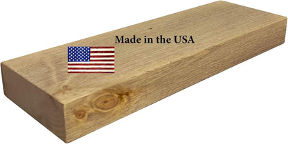 joelsantiques - 18 Inch Wooden Floating Shelves for Wall - 18x6x2 in - Made of Natural Wood - Short Heavy Duty Rustic Wall Shelves for Bedroom - Perfect for Bathroom, Kitchen - Natural