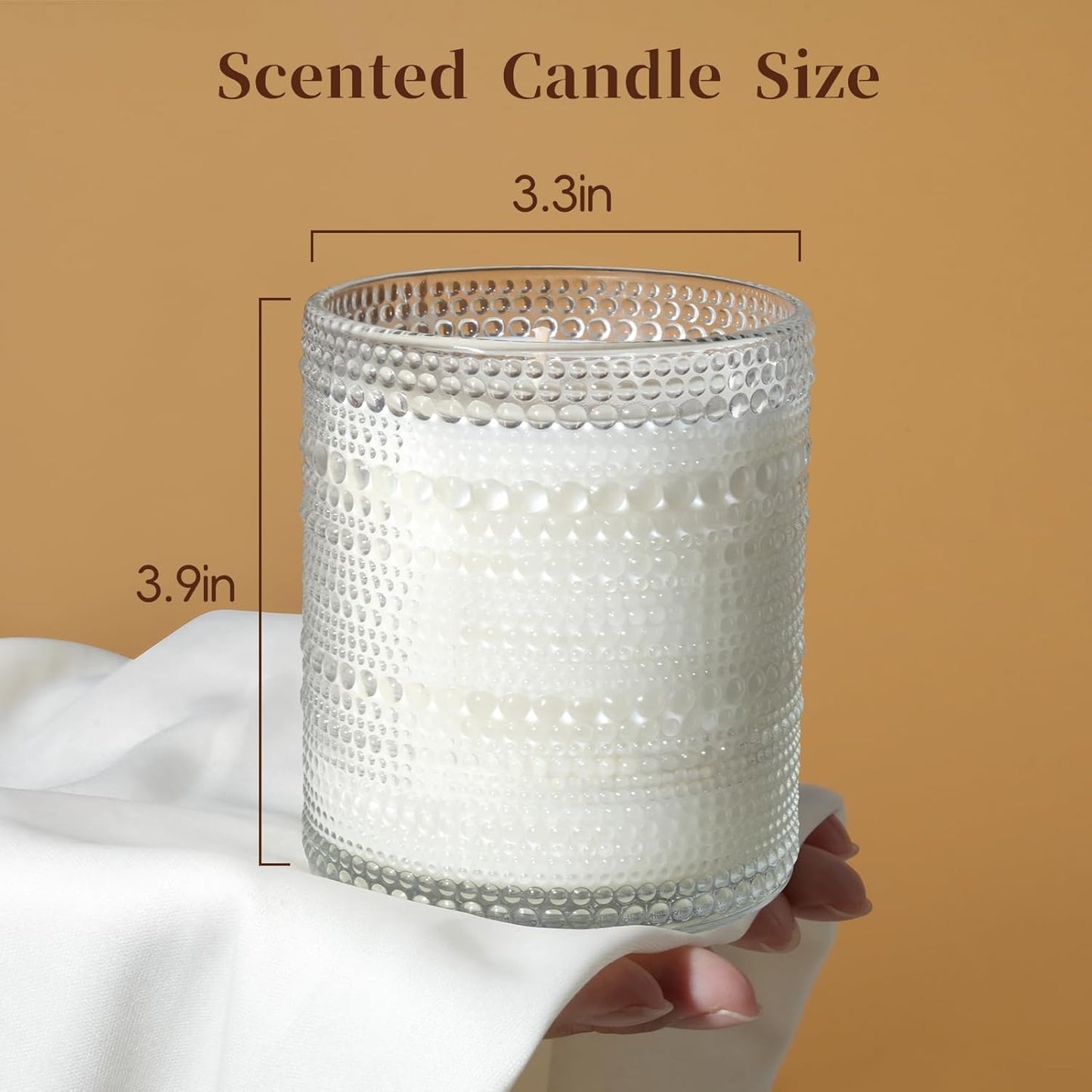 Vanilla Cupcake Scented Candles, Natural Soy Vanilla Candles for Home Scented, Aromatherapy Candles in Glass Over 60 Hours Burn Time Ideal for Gifting