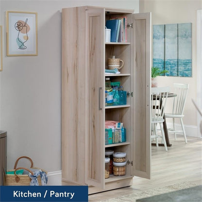 Sauder HomePlus Two Door Storage Cabinet/Pantry Cabinet, Pacific Maple Finish