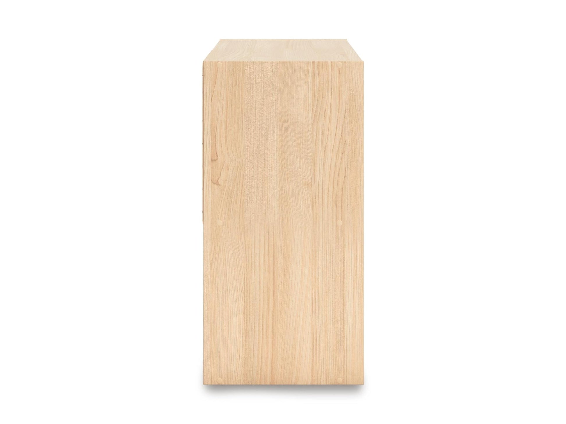 Signature Design by Ashley 4 Cube Organizer Bookcase, Light Brown Ash