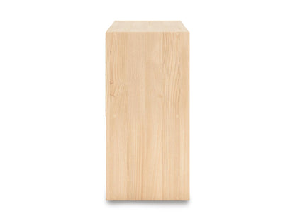 Signature Design by Ashley 4 Cube Organizer Bookcase, Light Brown Ash