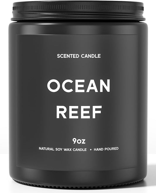Ocean Reef Candle, 9oz Scented Candle for Men, Scented Candles for Home, Gifts for Men