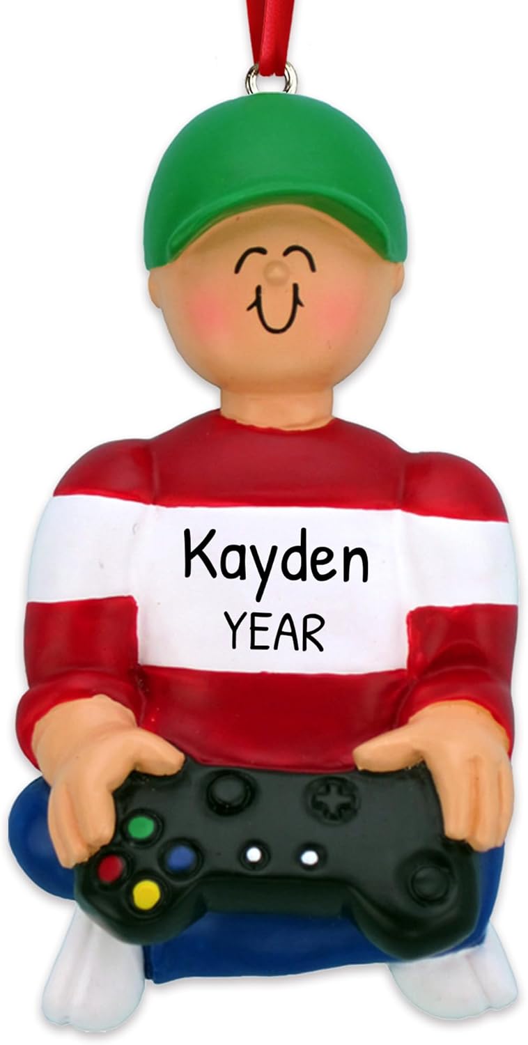 Personalized Xbox Controller Ornament - Boy Gamer Christmas Tree Decor, 2024 Video Game Ornaments