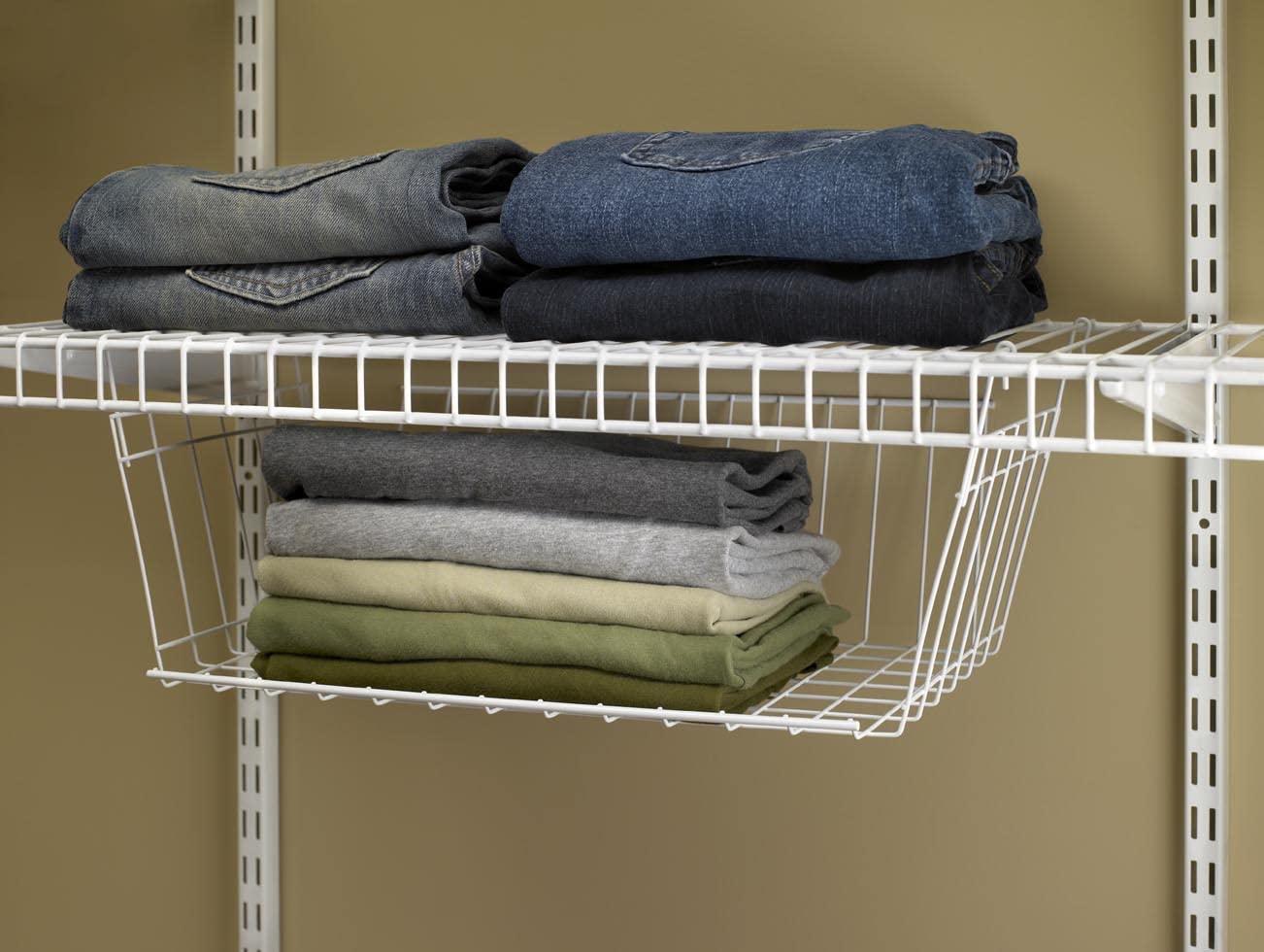 ClosetMaid Wire Hanging Shelf Basket for Storage, Organization in Closet or Pantry, No Assembly or