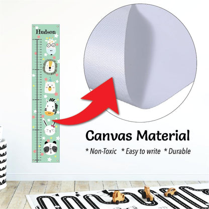 Personalized Canvas Growth Chart for Kids, Height Chart for Kids, Growth Chart Banner with Name