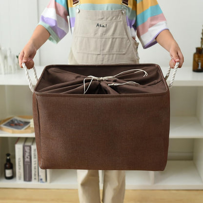 TheWarmHome Organization and Storage for Organizing - Extra Jumbo 3 Pack 20.5x15.7x13.8 inch Fabric Storage Bin for Shelves, Storage cubes for Decorative Shoes Towel Blanket Closet (Brown)