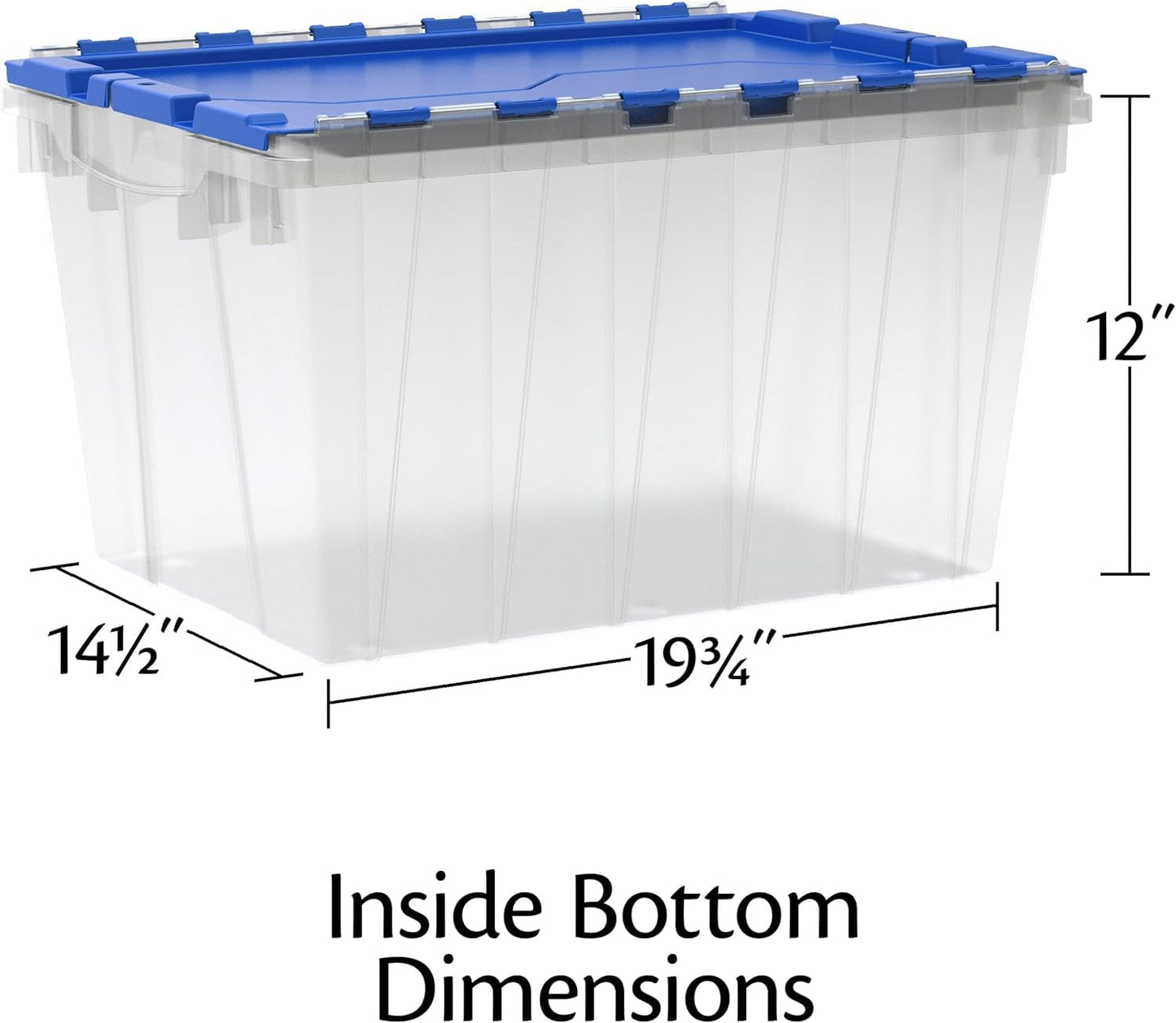 Akro-Mils KeepBox 12 Gallon Storage Container, Nesting and Stackable Plastic Storage Box with Lid
