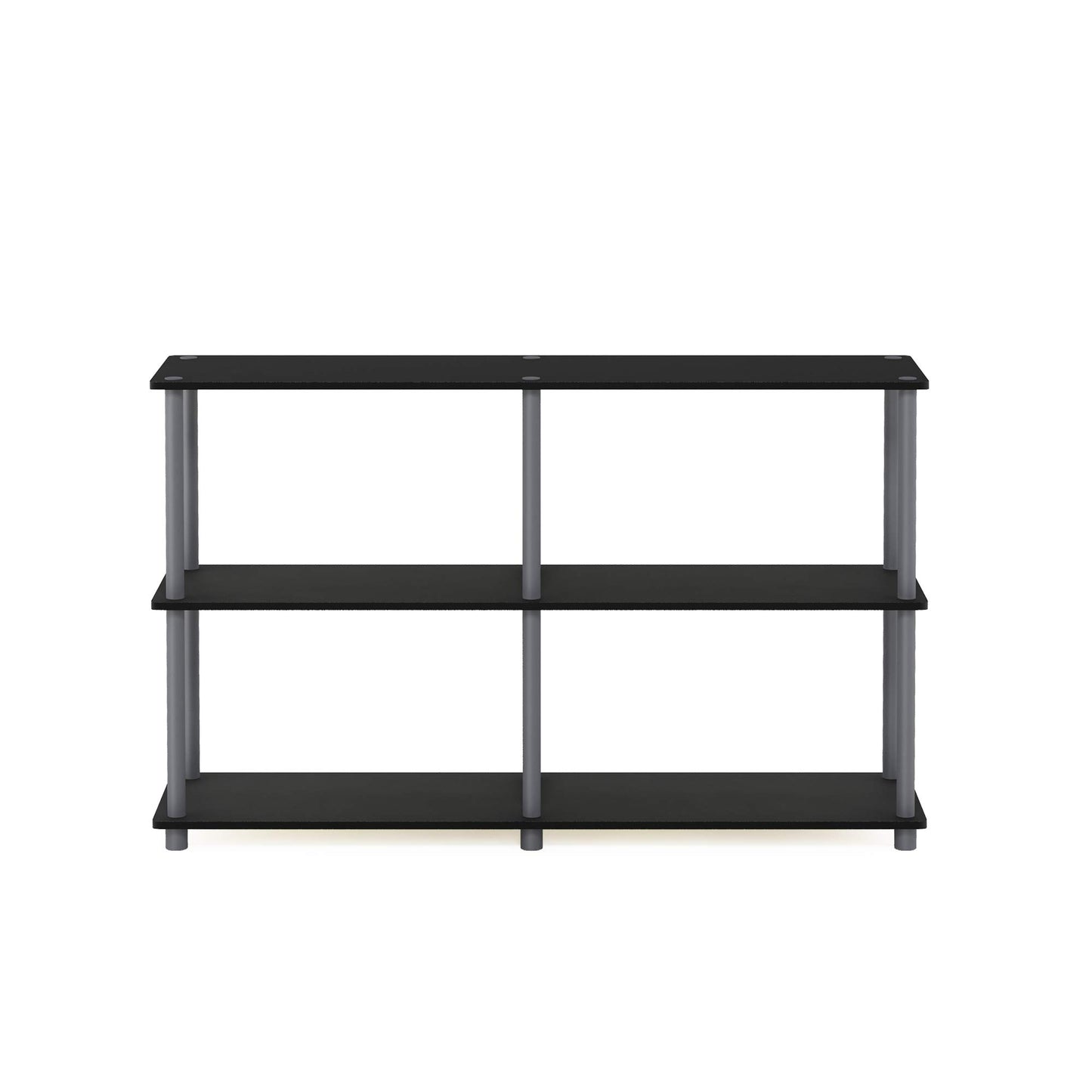 Furinno Turn-N-Tube Storage Shelves, 3-Tier 47.4 Wide Book Shelf, Corner Shelf, Toolless Open