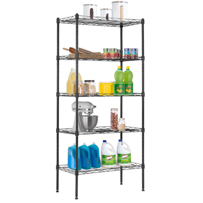 BestOffice Adjustable NSF-Certified Metal Shelf Wire Shelving Unit Storage for Small Places