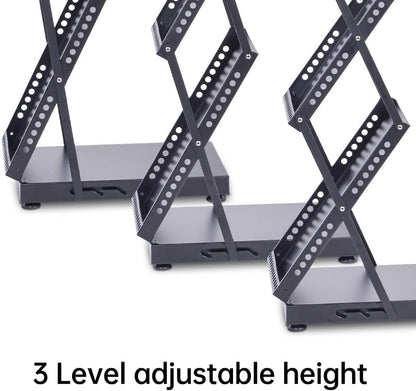 brochure display stand&Foldable Magazine Rack with 5 Pockets for Exhibition and Trade Show (67'X9.5'X14.5')