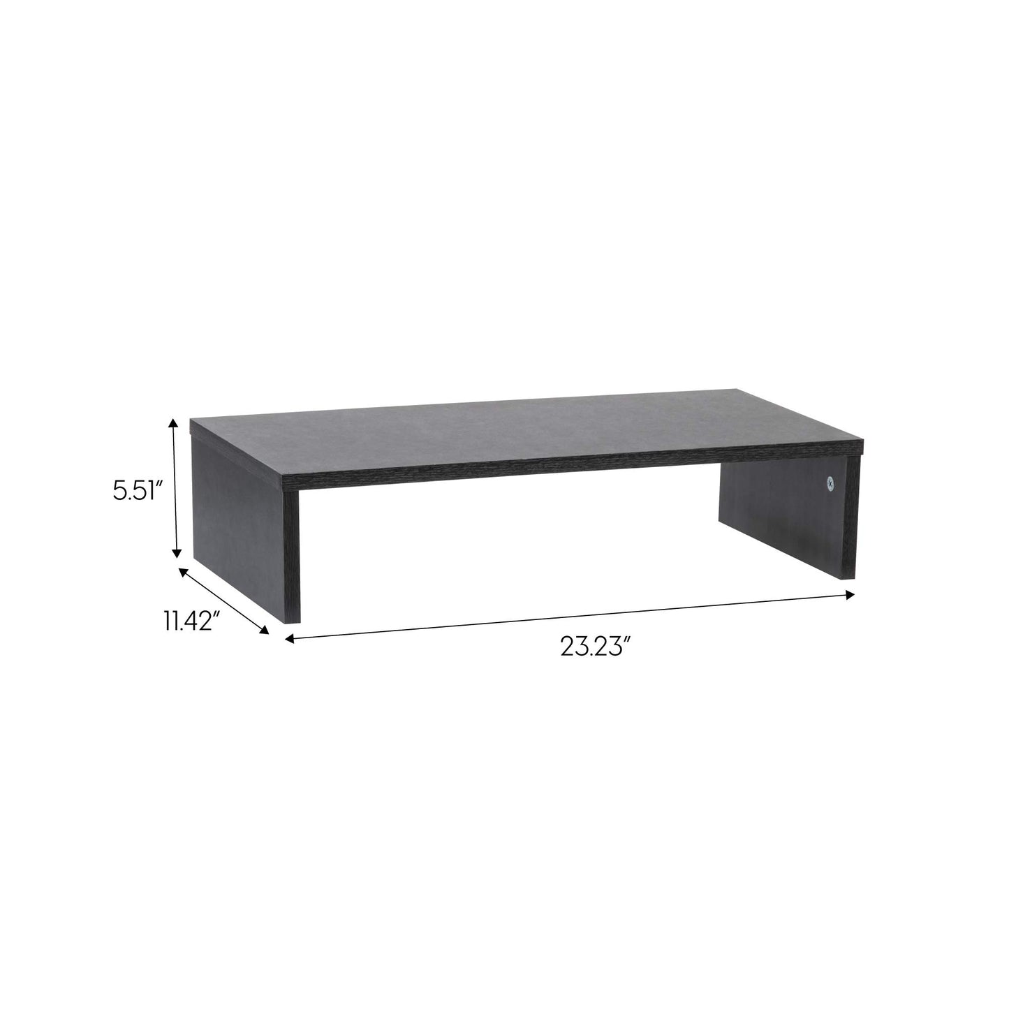 IRIS USA 1-Tier Stackable Desktop Monitor Stand Organizer, Black