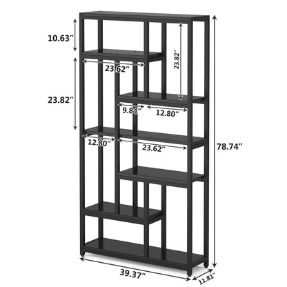 Tribesigns 79 Inch Bookshelf, 7-Tier Tall Bookcase with 10-Open Shelf