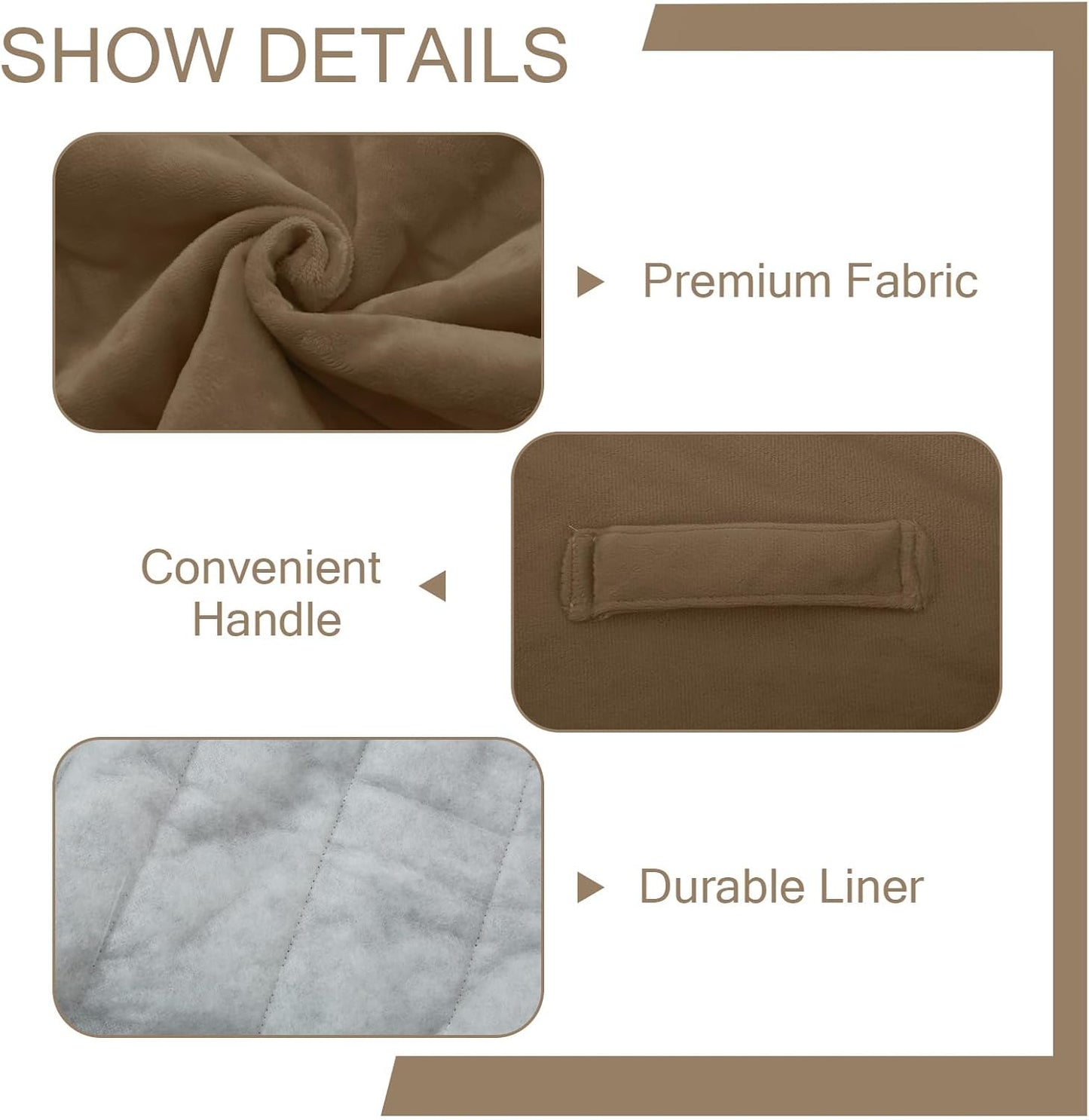 MeMoreCool Round Stuffed Pouf Ottoman Foot Rest, Floor Pouf Foot Stool with Soft Foam Chunk Filling, Small Round Ottoman Footstool Circle Footrest for Living Room, Light Coffee