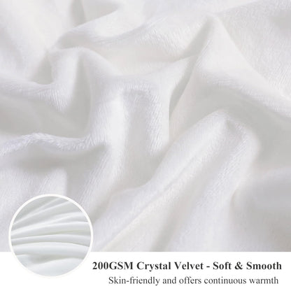 XeGe Luxury Faux Fur Throw Blanket, White Soft 50x60 Fluffy Blanket Throw, Shaggy Plush Decorative Couch Blanket, Cute Furry Throw Holidy Fuzzy Lap Blanket for Kids Women Men Teen Girls White