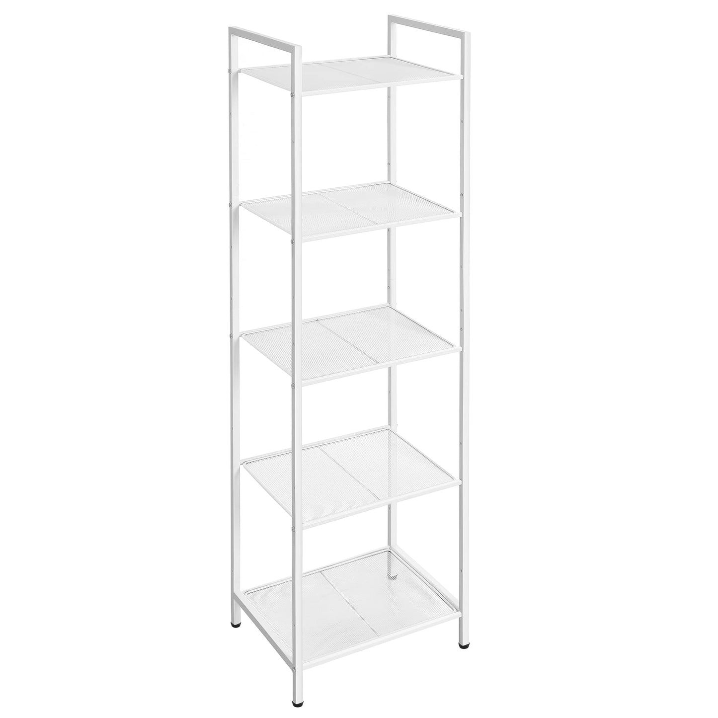 SONGMICS 5-Tier Storage Rack, Bathroom Shelf, Extendable Plant Stand with Adjustable Shelf, for