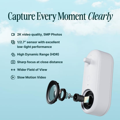 Birdbuddy PRO Solar Smart Bird Feeder with Camera - AI Bird Species Identification, 5MP Photos, 2K HD Video Live Stream Camera, Slow-Motion Video, 2.6in Focus - Blue Solar