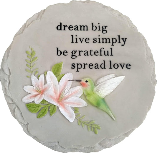 Spoontiques - Hummingbird Stepping Stone - Decorative Garden Stone for Yard, Patio, Garden or