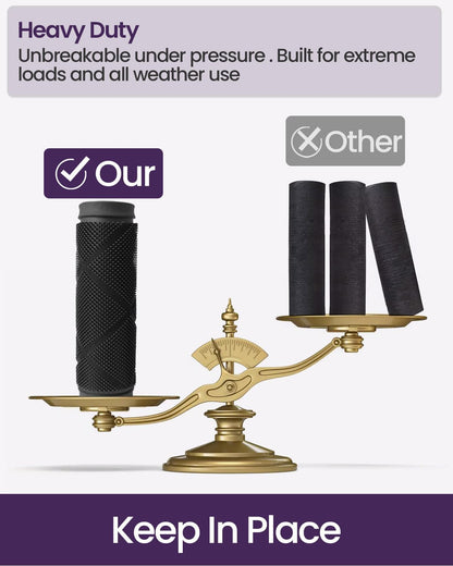 DEXI Front Door Mats Outside Entrance, 17x36 Rubber Waterproof Dirt Trapping Entry Mat for Entryway, Heavy Duty Non-Slip Low-Profile Welcome Doormat All Weather for Patio, Black