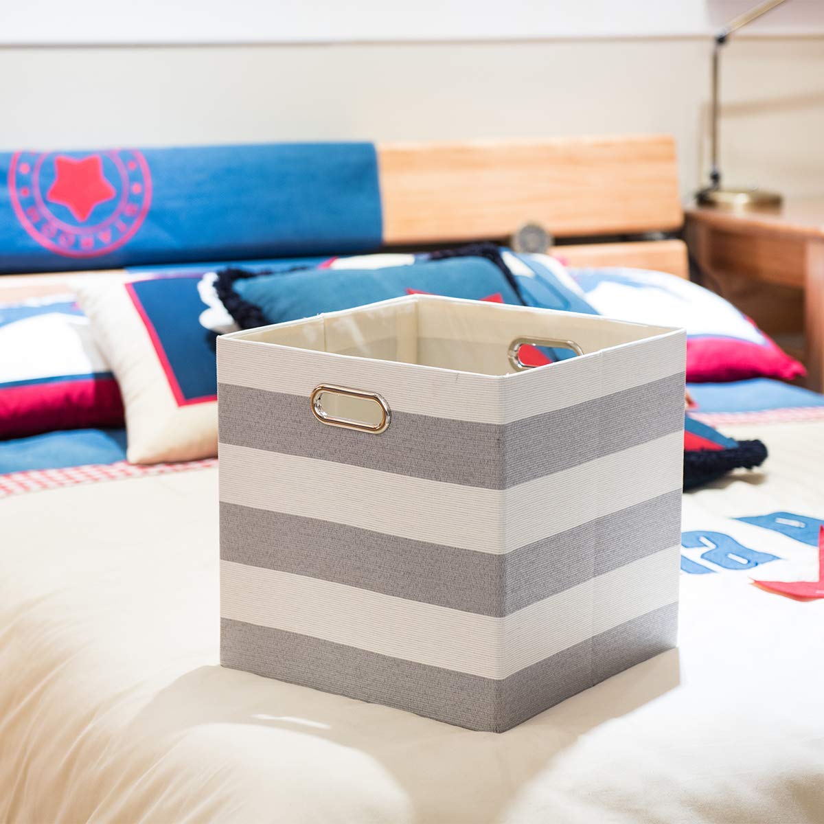 Posprica 3X Thicker Storage Bins Storage Cubes, 13×13 Fabric Storage Boxes Foldable Baskets