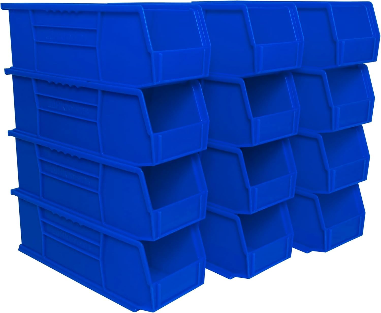 Akro-Mils 30234 AkroBins Plastic Storage Bins, 15"x5"x5", Blue, 12-Pack