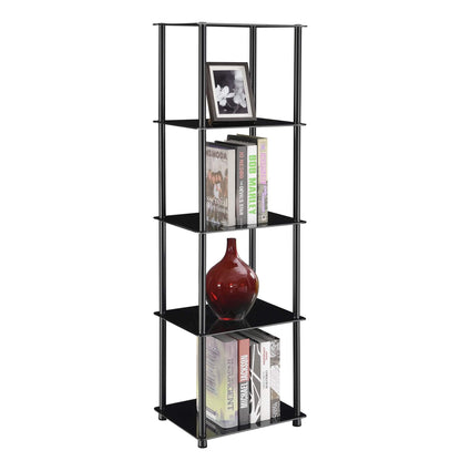 Convenience Concepts Designs2Go Classic Glass 5 Tier Tower 15.75" - Modern, Contemporary Bookshelf