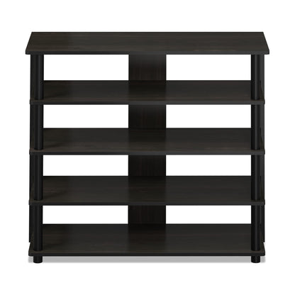 Furinno Turn-N-Tube 5 Tier Wide Shoe Rack, Espresso/Black 32 Inch
