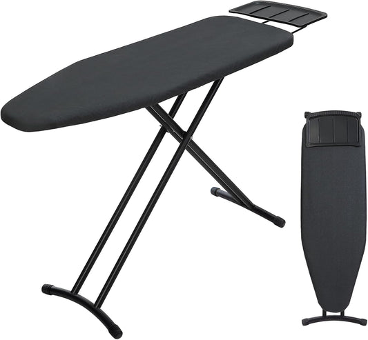 Ironing Board 48x15, Wide Heavy Duty Full Size Iron Board with Retractable Iron Rest, BlissBoard Sturdy Frame with Ultra Thick Padding, Heat-Resistant Cover, Height-Adjustable