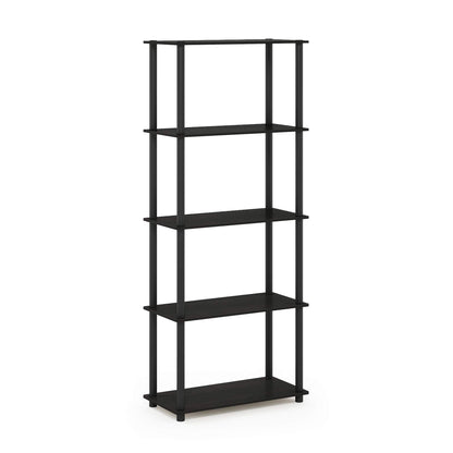 Furinno TURN-N-TUBE Storage Shelves, 5-Tier Book Shelf, Corner Shelf, Toolless Open Shelves, for
