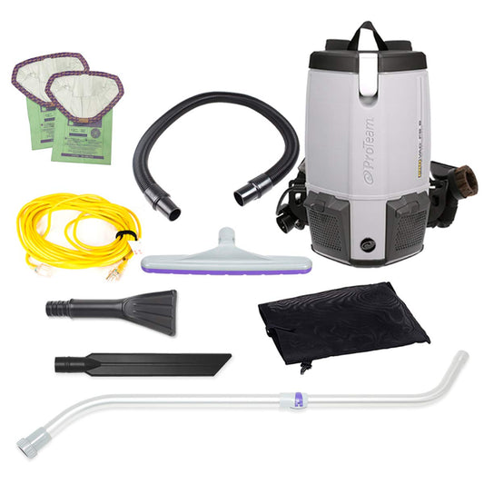 ProTeam Vacuum Backpack, ProVac FS 6 Commercial Backpack Vacuum Cleaner with HEPA Media Filtration