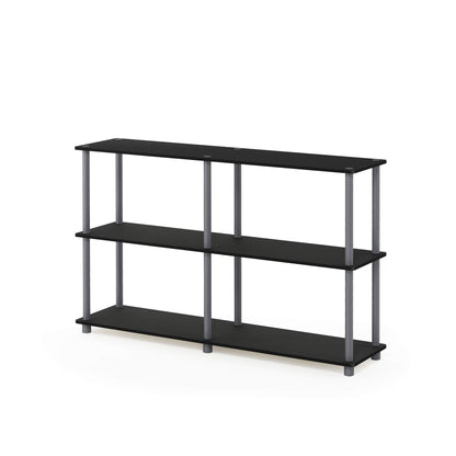 Furinno Turn-N-Tube Storage Shelves, 3-Tier 47.4 Wide Book Shelf, Corner Shelf, Toolless Open