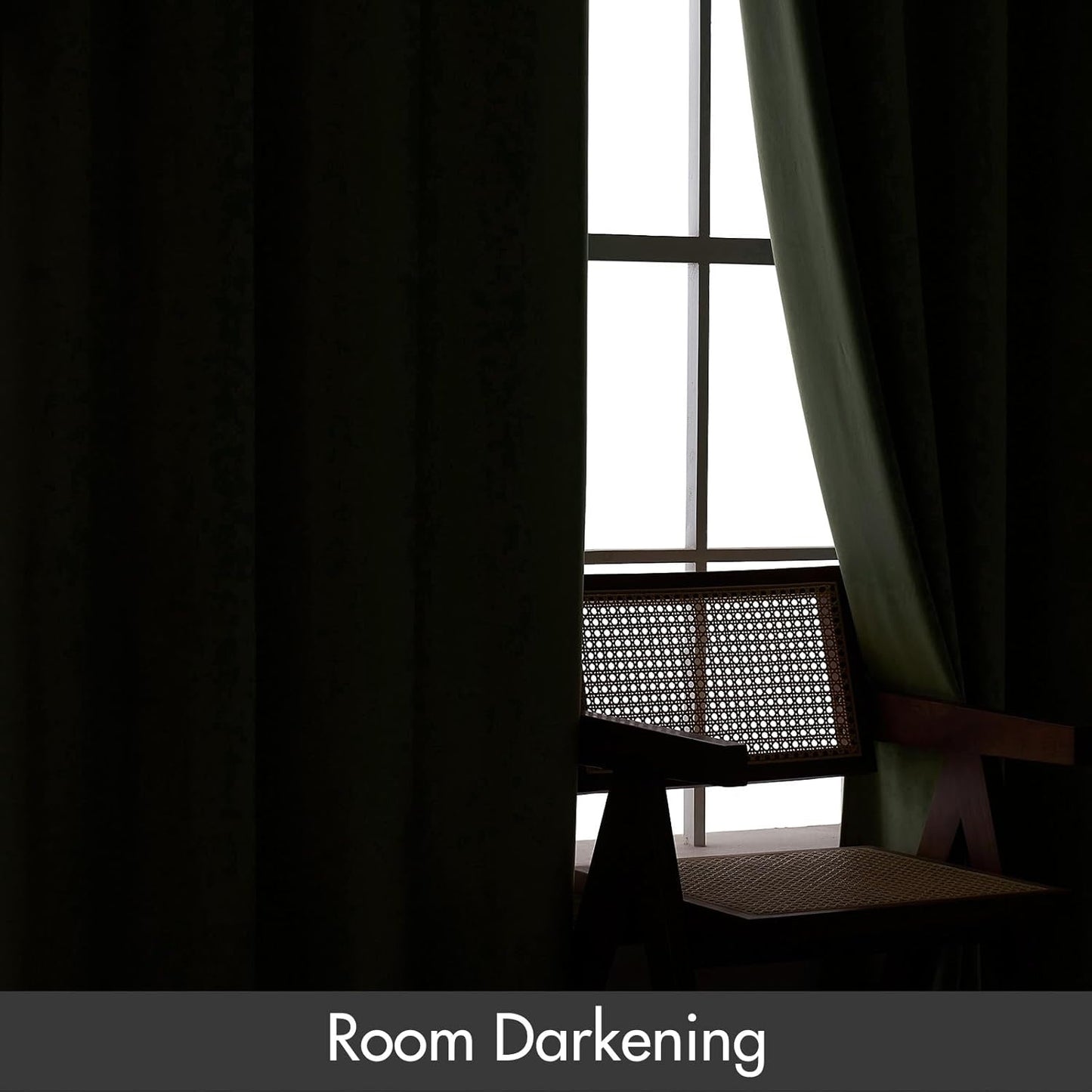 MIULEE Velvet Curtains Sage Green Thermal Insulated Blackout Curtain Drapes for Bedroom Living Room Darkening 108 Inches Long Curtains Panels Rod Pocket Set of 2