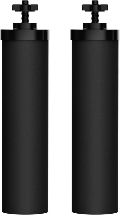 AQUACREST NSF/ANSI 42&372 Certified Water Filter, Replacement for Berkey® Gravity Water Filter System, Berkey® Black Purification Elements, Pack of 2