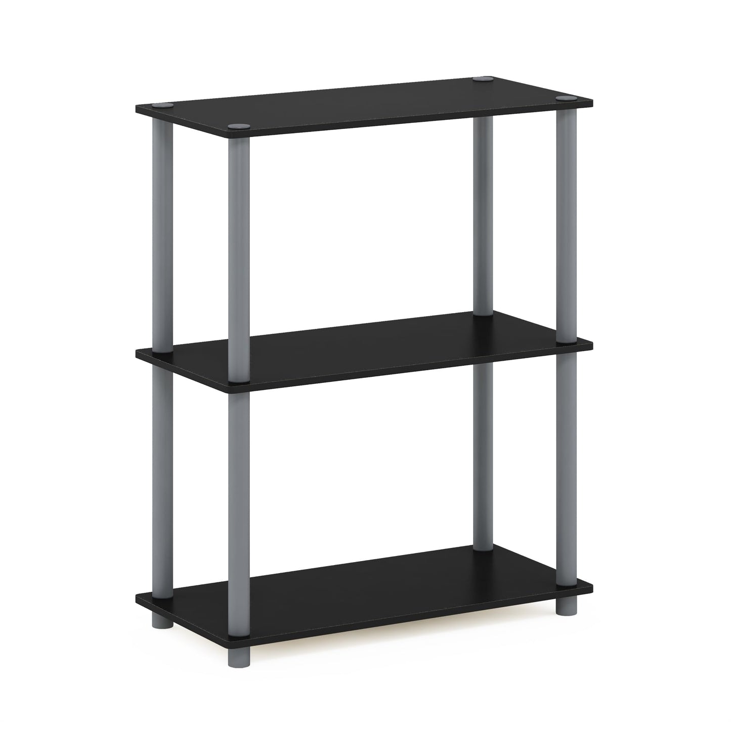 Furinno TURN-N-TUBE Storage Shelves, 3-Tier Book Shelf, Corner Shelf, Toolless Open Shelves, for