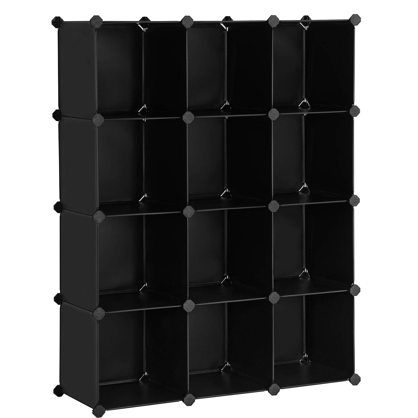 SONGMICS Cube Storage Organizer, Set of 12 Plastic Cubes, Book Shelf, Closet Organizers and