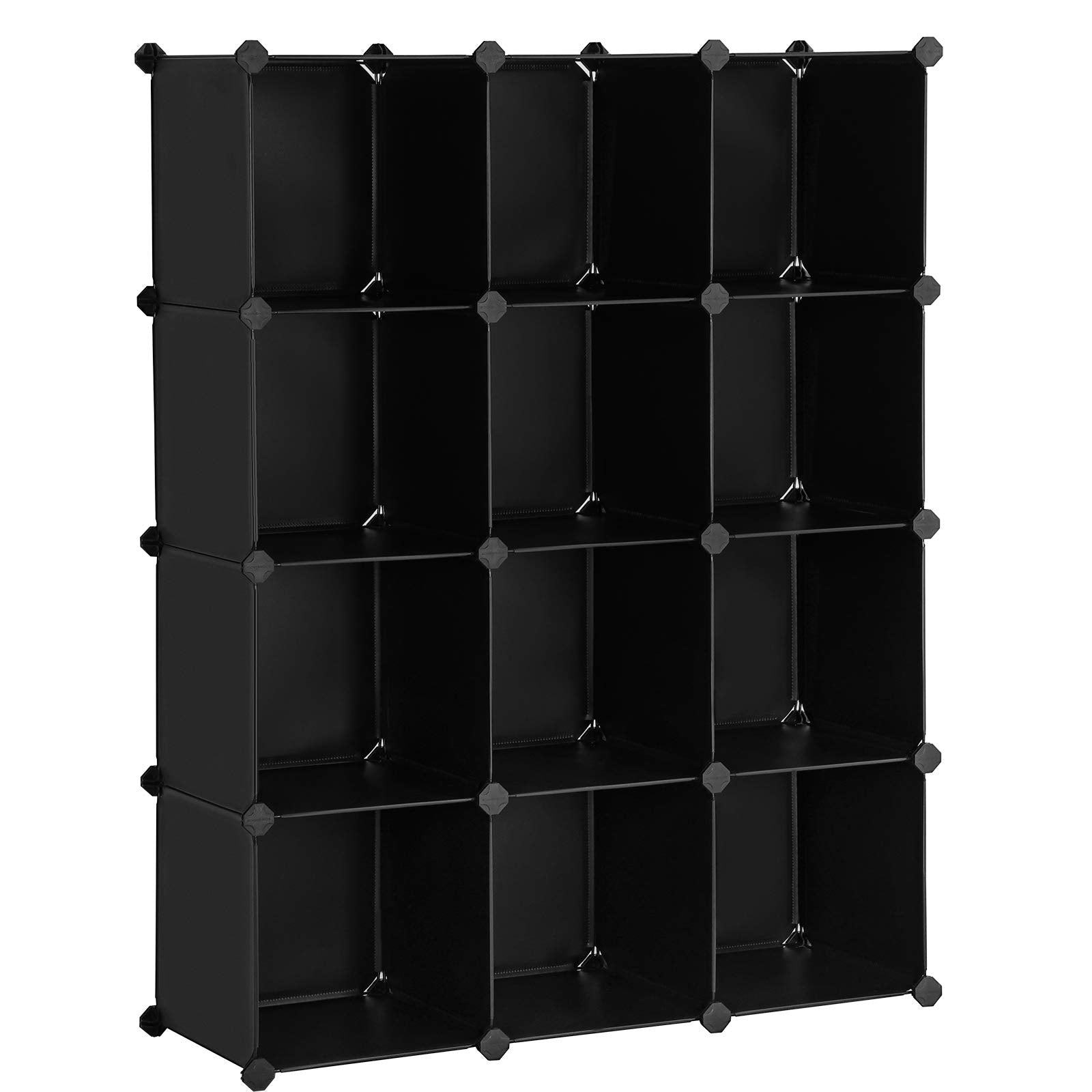 SONGMICS Cube Storage Organizer, Set of 12 Plastic Cubes, Book Shelf, Closet Organizers and