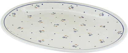 Blue Rose Polish Pottery Country Meadow Large Serving Platter