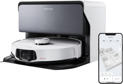 roborock S8 MaxV Ultra with Refill & Drainage System Robot Vacuum and Mop, FlexiArm Design, Auto Mop Washing&Drying, 10000Pa Suction, Obstacle Avoidance, 20mm Auto Mop Lifting, Smart Dirt Detection