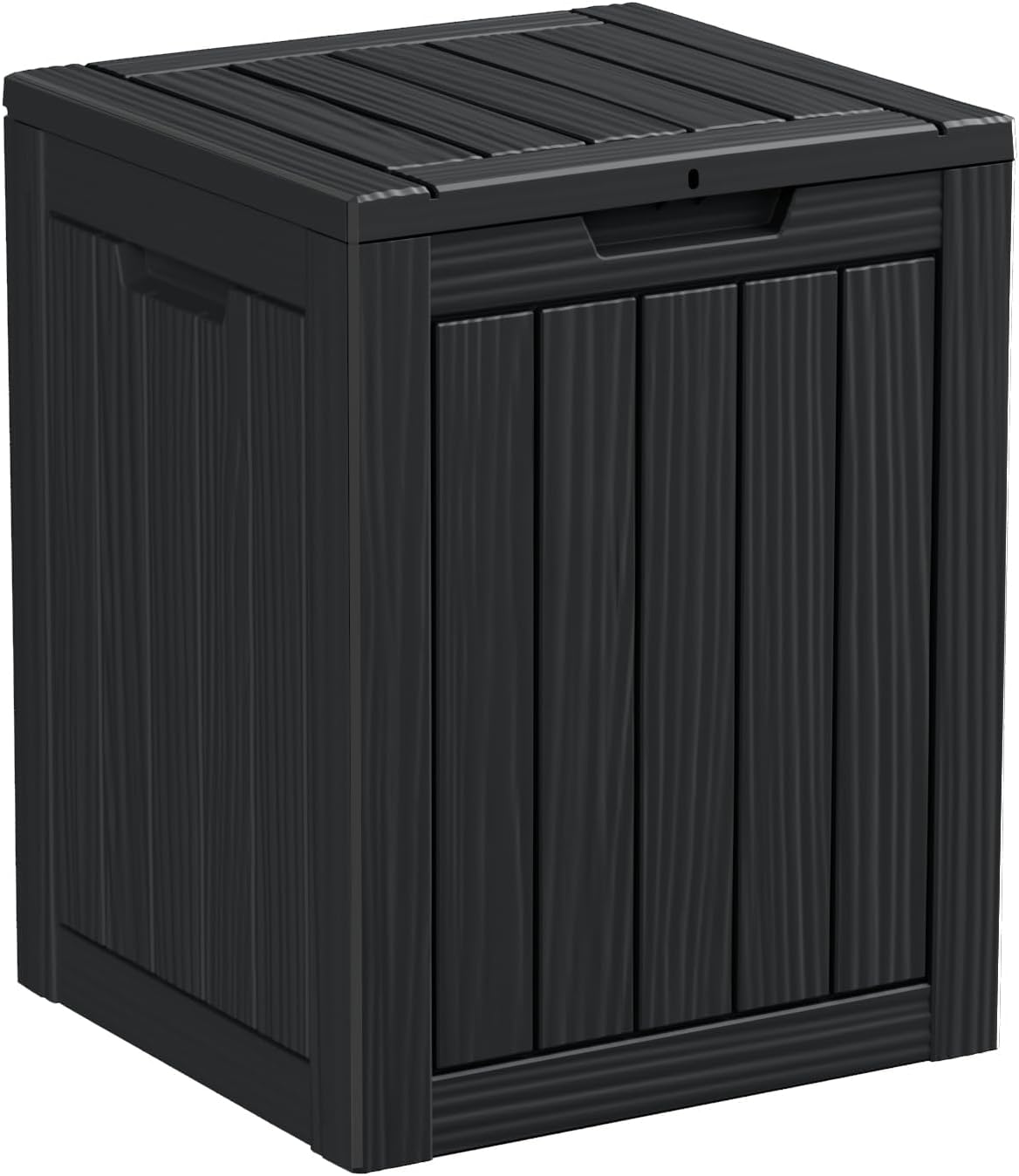 DRATO Deck Boxes, 31 Gallon Outdoor Storage Box for Patio Cushion, Sports Equipment, Garden Tools, Waterproof and UV Resistant, Lockable (Black)