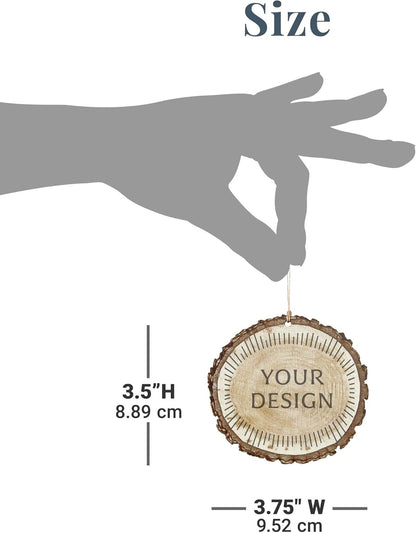 Let's Make Memories Personalized Christmas Ornament - 2025 Christmas Ornament - Photo Only - Round - Rustic Wood