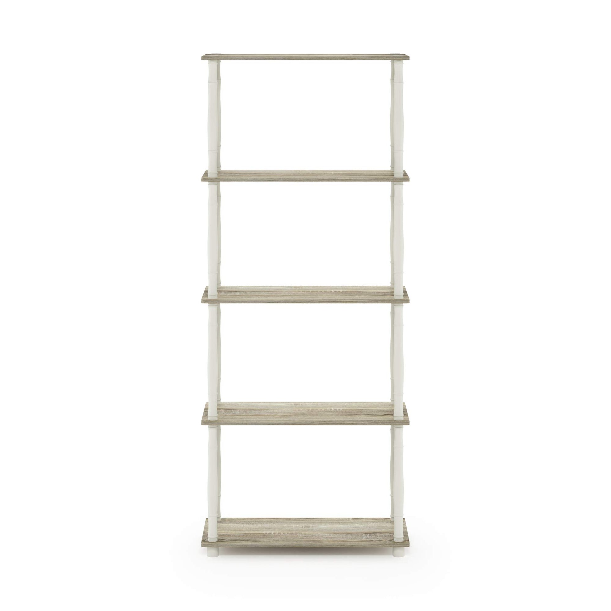 Furinno Turn-N-Tube 5-Tier Multipurpose Shelf / Display Rack / Storage Shelf / Bookshelf, Classic