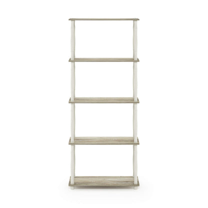 Furinno Turn-N-Tube 5-Tier Multipurpose Shelf / Display Rack / Storage Shelf / Bookshelf, Classic