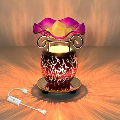 HUNANBANG Electric Scented Wax Warmer - Auto Off Timer Candle Wax Melt Warmer Fragrance Burner, Lightning-Purple