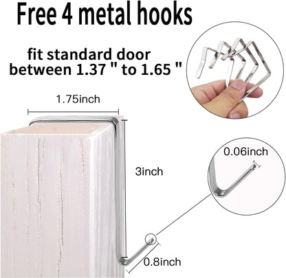 2 Pack Extra Large Hanging Over Door Shoe Organizers,closet shoe organizer shoe rack organizer shoe storage,12+6 Crytal Pockets,8Hooks,black (59"x 21.6")