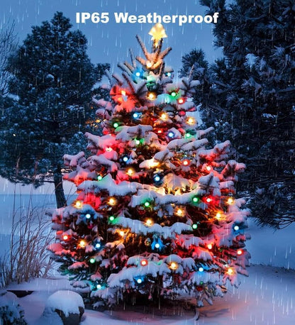 Hoofun Smart String Lights USB Powered, 33ft 50 LED Color Changing Globe Fairy Lights, Bluetooth APP & Remote Control, DIY Color, Music Sync Decorative for Bedroom Christmas Tree Tent Indoor Outdoor