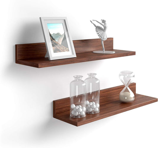 Mobili Fiver, Set of 2 Rachele Shelves, 31.49 in, Walnut, Made in Italy