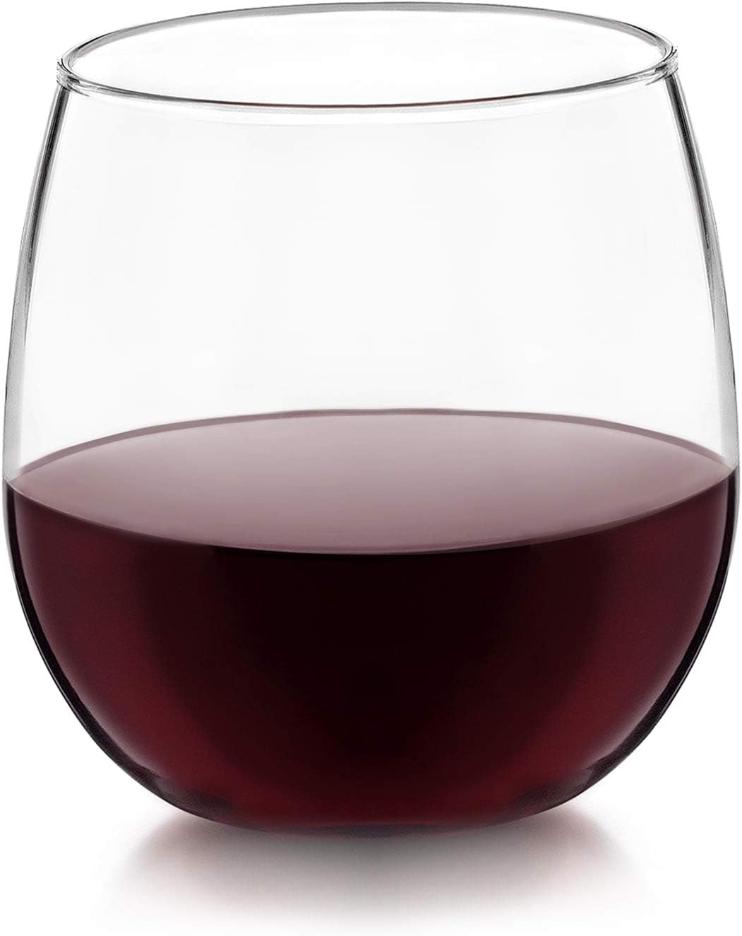 Libbey Stemless 12-Piece Wine Glass Party Set for Red and White Wines