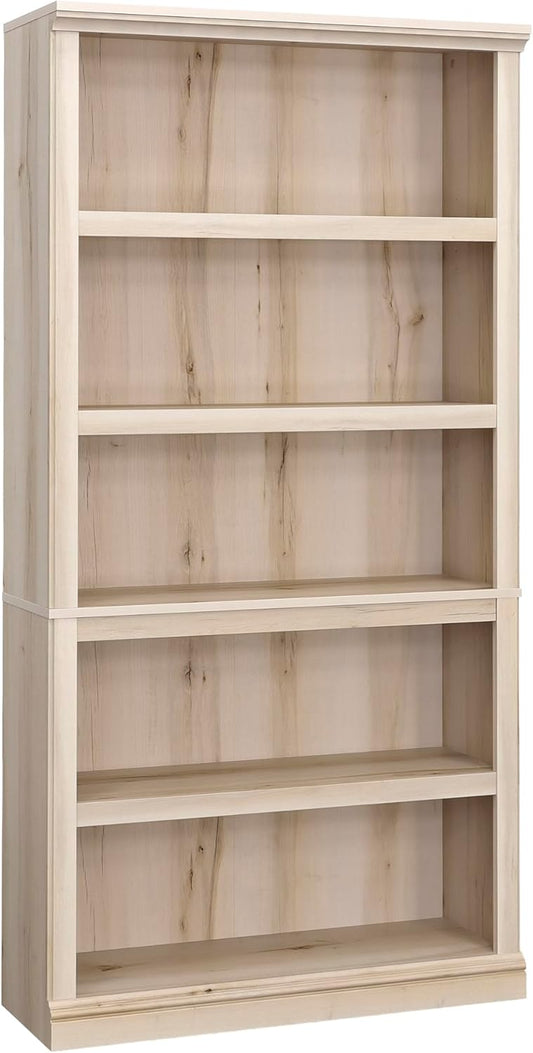 Sauder 5 Tier Book Shelf Wooden Bookcase Multipurpose Bookshelf for Home Office, Living Room, in