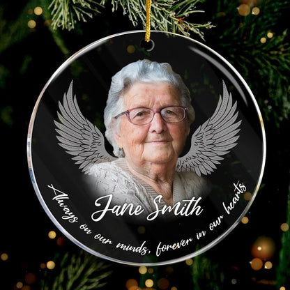 Pawfect House Custom Photo Acrylic Ornament, Personalized Christmas Sympathy Memorial Gift for Loss of Mom, Dad, Not A Day Goes by, in Memory of Christmas Ornament, Grief Gifts for Women, Men