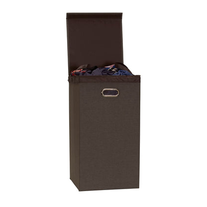 Household Essentials Laundry Hamper with Lid, Removable Mesh Liner, and Magnetic Closure, Gray