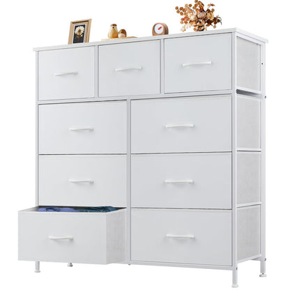 OLIXIS 9 Drawer Dresser for Bedroom, Closet Organizers and Storage, White